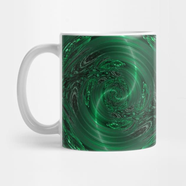 Green Metal Sci Fi Abstract Swirl by Moon Art